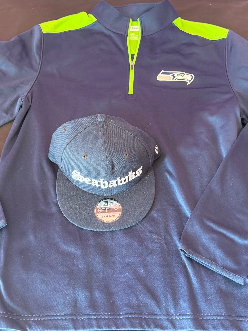 New Seahawks bundle: hat NWT, men’s long sleeve NWOT